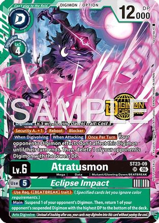 Atratusmon // Eclipse Impact (Welcome Tamers Pack Vol.2) (ST23-09) - Starter Deck 23: Beatbreak Release Event Cards Foil