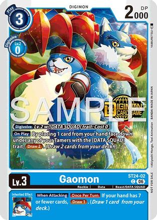 Gaomon (Welcome Tamers Pack Vol.2) (ST24-02) - Starter Deck 24: Data Squad Release Event Cards Foil