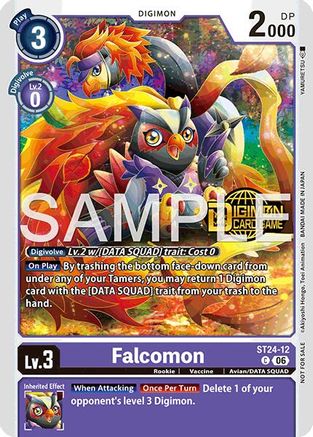 Falcomon (Welcome Tamers Pack Vol.2) (ST24-12) - Starter Deck 24: Data Squad Release Event Cards Foil