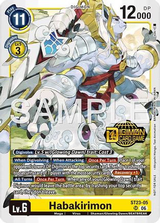 Habakirimon (Welcome Tamers Pack Vol.2) (ST23-05) - Starter Deck 23: Beatbreak Release Event Cards Foil