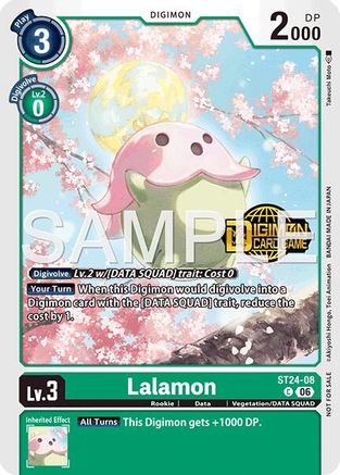 Lalamon (Welcome Tamers Pack Vol.2) (ST24-08) - Starter Deck 24: Data Squad Release Event Cards Foil