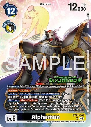 Alphamon (Evolution Cup 2026 Vol. 2) (BT22-063) - Cyber Eden Foil