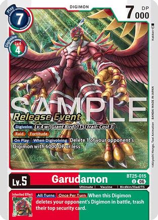 Garudamon (BT25-015) - Dual Revolution Release Event Cards Foil