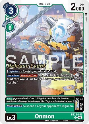 Onmon (BT25-045) - Dual Revolution Release Event Cards Foil