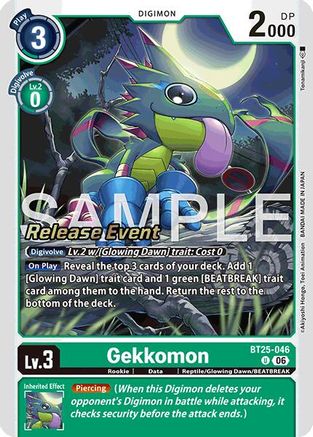 Gekkomon (BT25-046) - Dual Revolution Release Event Cards Foil
