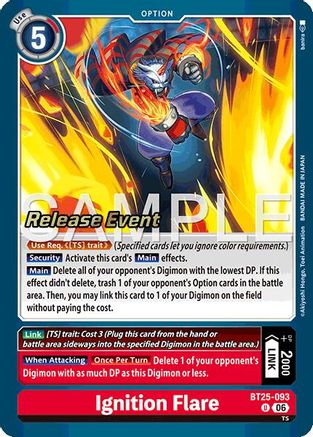 Ignition Flare (BT25-093) - Dual Revolution Release Event Cards Foil
