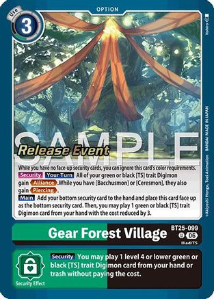 Gear Forest Village (BT25-099) - Dual Revolution Release Event Cards Foil