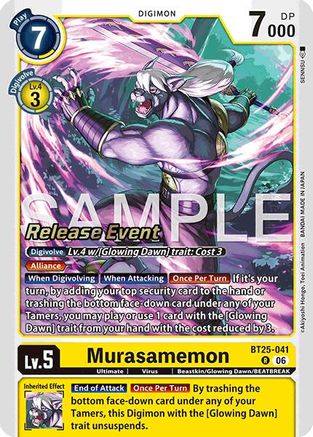 Murasamemon (BT25-041) - Dual Revolution Release Event Cards Foil