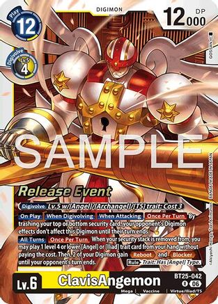 ClavisAngemon (BT25-042) - Dual Revolution Release Event Cards Foil