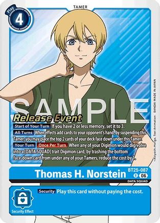 Thomas H. Norstein (BT25-087) - Dual Revolution Release Event Cards Foil