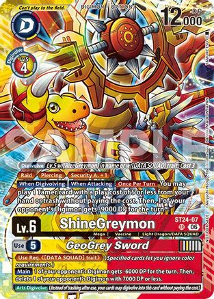 ShineGreymon // GeoGrey Sword (Dual Revolution Release Event Participant) (ST24-07) - Dual Revolution Release Event Cards