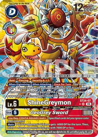 ShineGreymon // GeoGrey Sword (Dual Revolution Release Event Winner) (ST24-07) - Dual Revolution Release Event Cards Foil