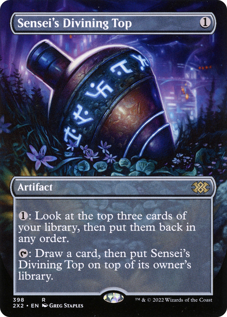 Sensei's Divining Top (Borderless) (2X2-398) - Double Masters 2022