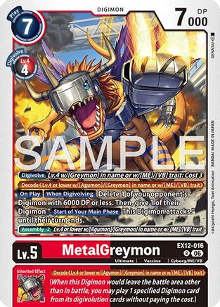 MetalGreymon (EX12-016) - Digital World Shambala Foil