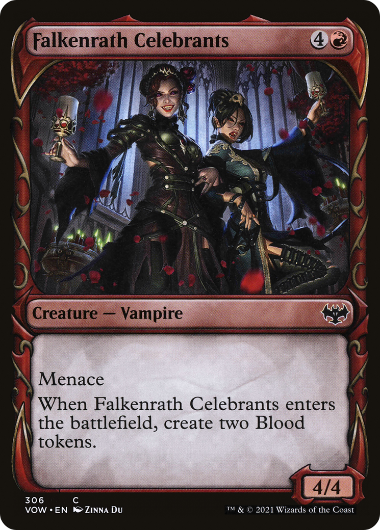 Falkenrath Celebrants (Showcase) (VOW-306) - Innistrad: Crimson Vow: (Showcase) Foil