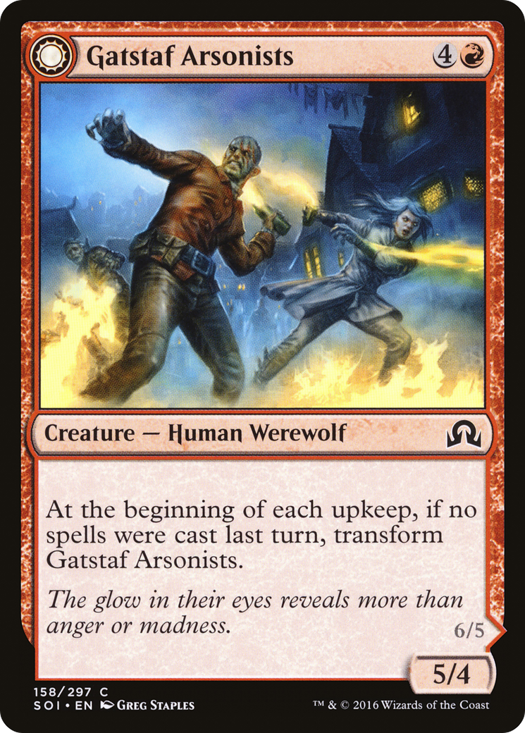 Gatstaf Arsonists (SOI-158) - Shadows over Innistrad: (Double Faced Transform) Foil