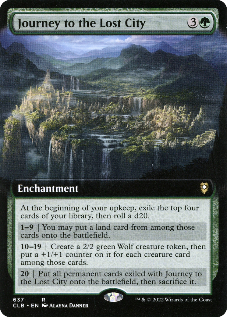 Journey to the Lost City (Extended Art) (CLB-637) - Commander Legends: Battle for Baldur's Gate: (Extended Art)