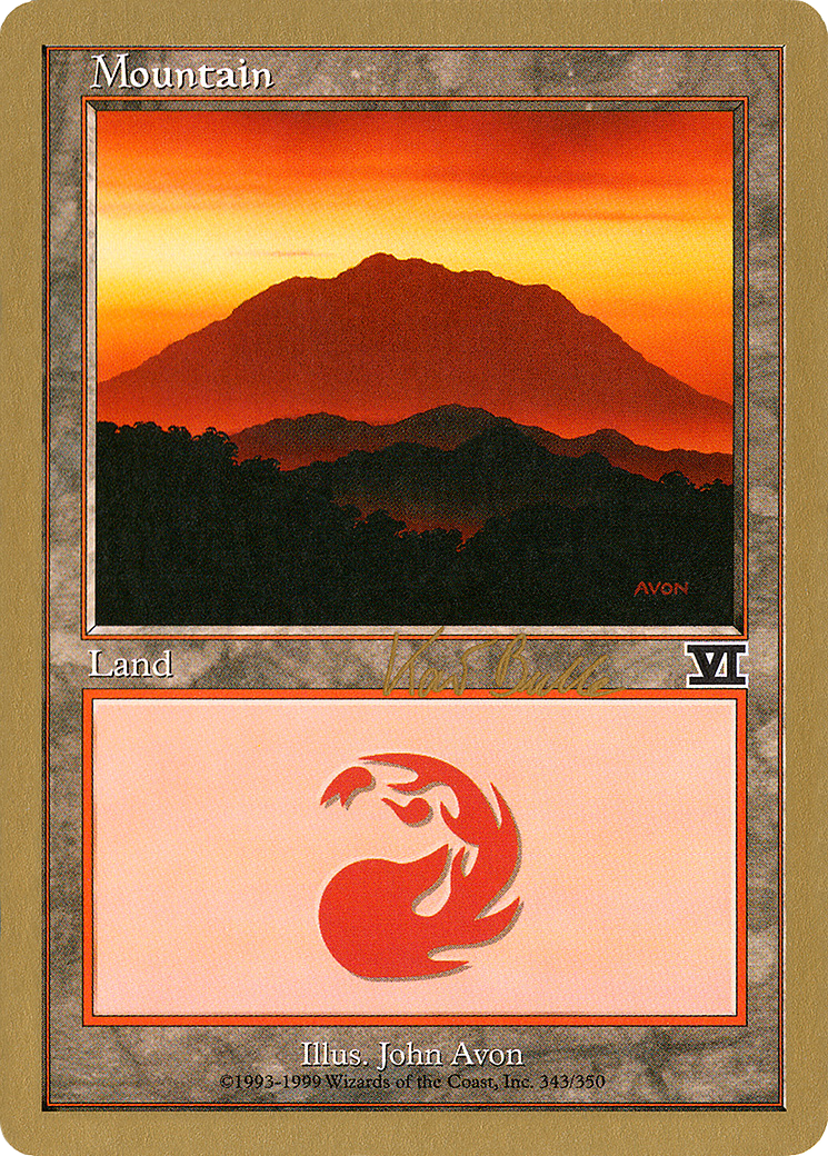 Mountain (343) - 1999 Kai Budde (6ED) (WCD-) - World Championship Decks 1999