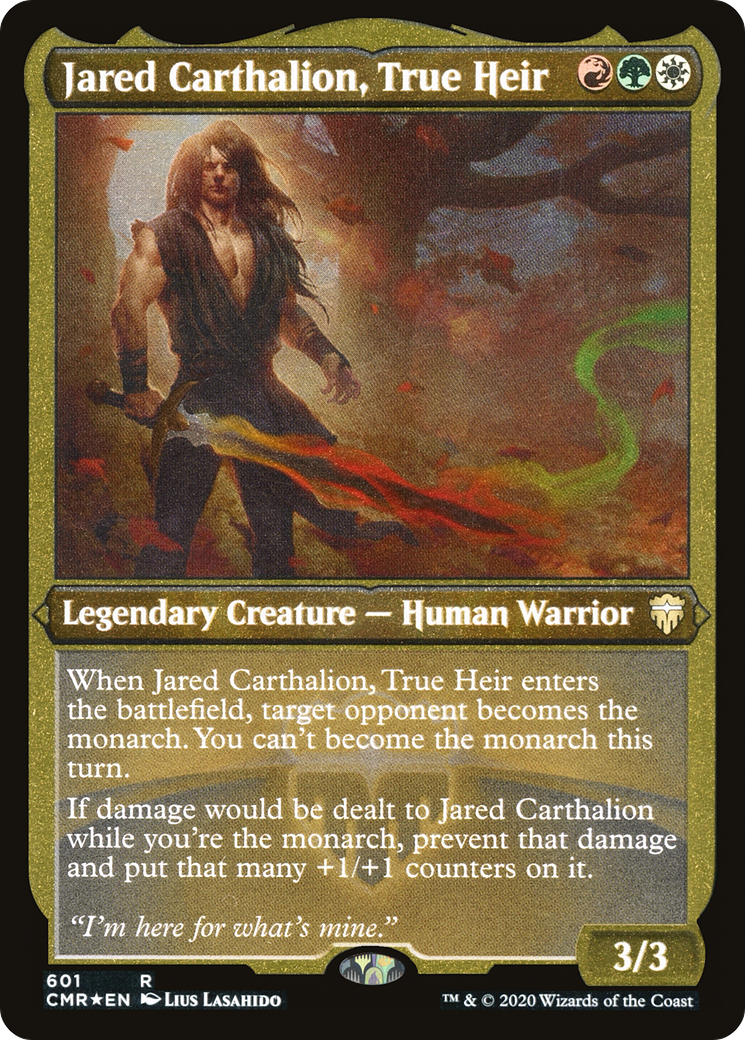 Jared Carthalion, True Heir (Foil Etched) (CMR-601) - Commander Legends Foil