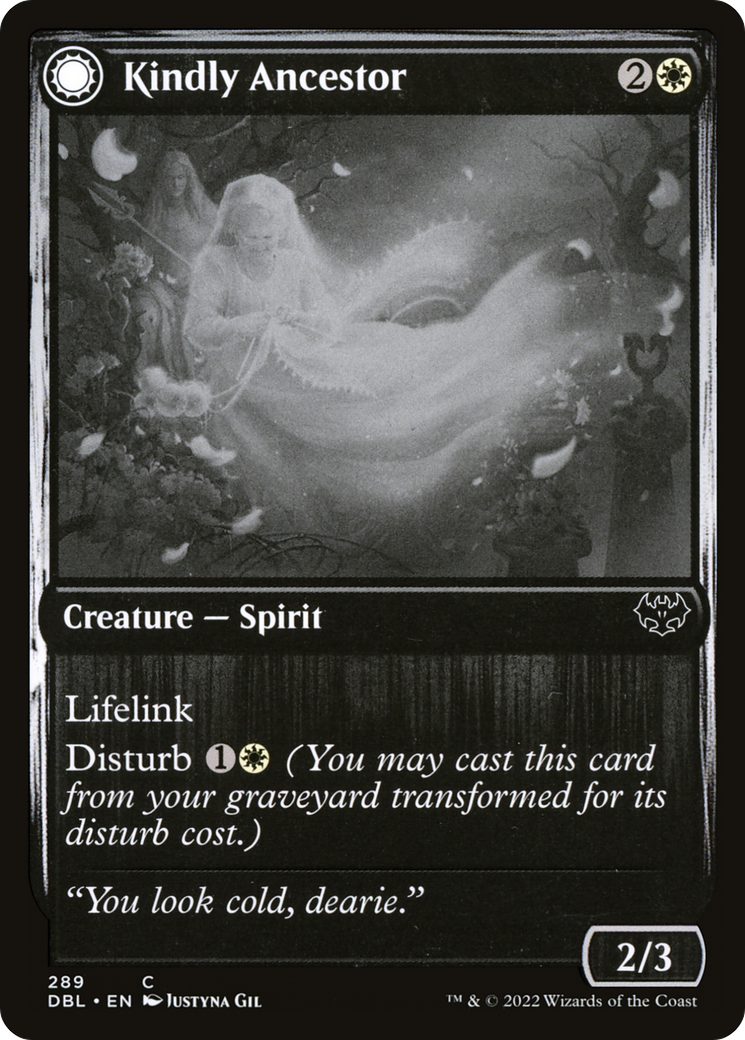 Kindly Ancestor (DBL-289) - Innistrad: Double Feature: (Double Faced Transform) Foil