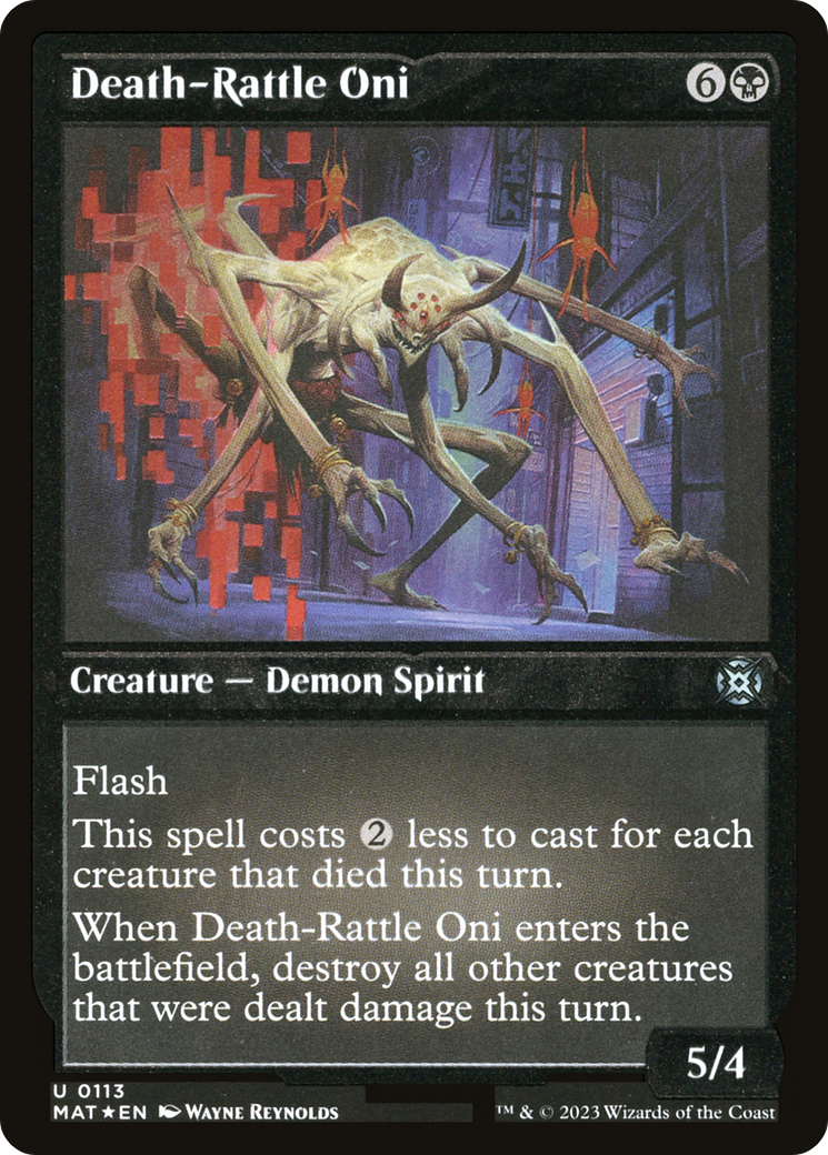 Death-Rattle Oni (Foil Etched) (MAT-113) - March of the Machine: The Aftermath Foil