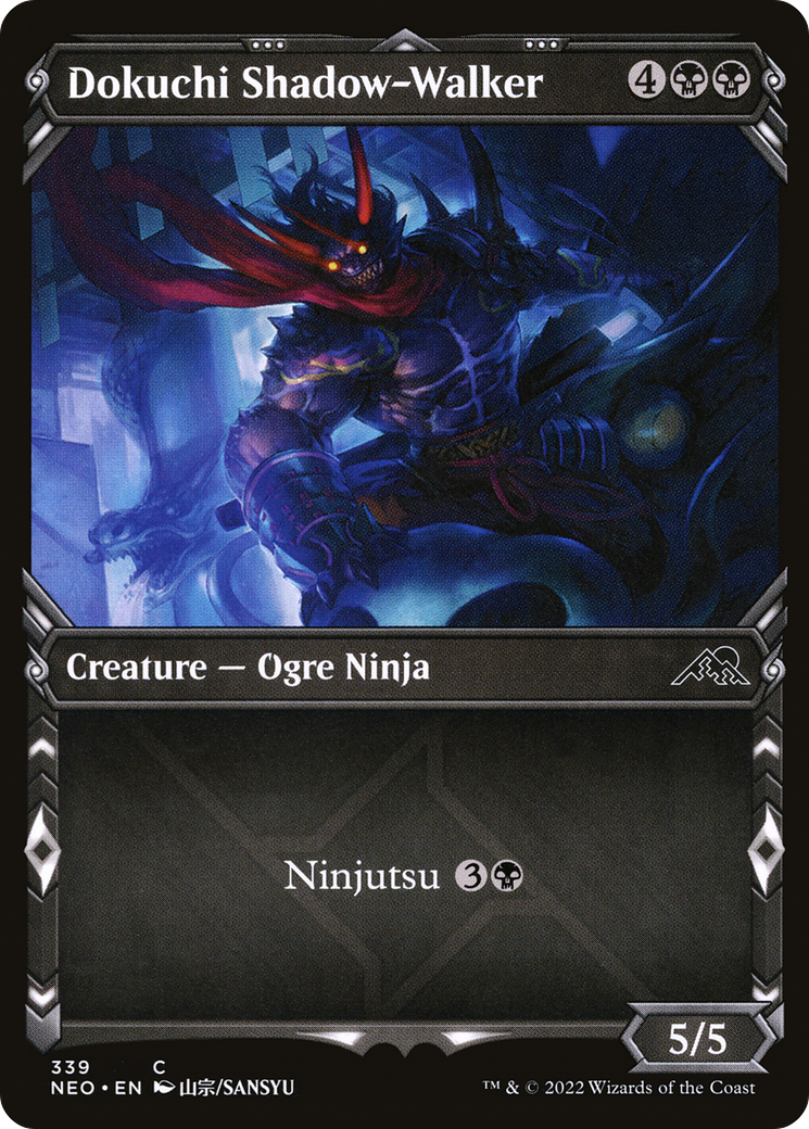 Dokuchi Shadow-Walker (Showcase) (NEO-339) - Kamigawa: Neon Dynasty: (Showcase)
