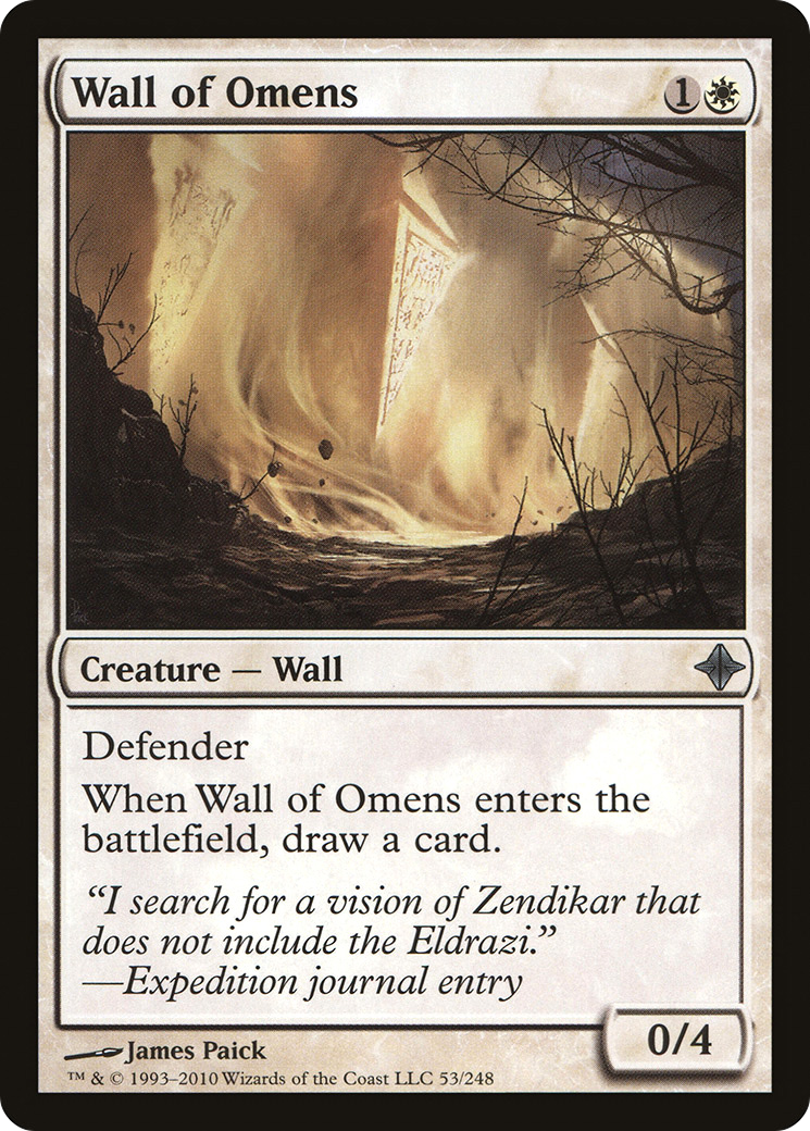 Wall of Omens (ROE-053) - Rise of the Eldrazi Foil