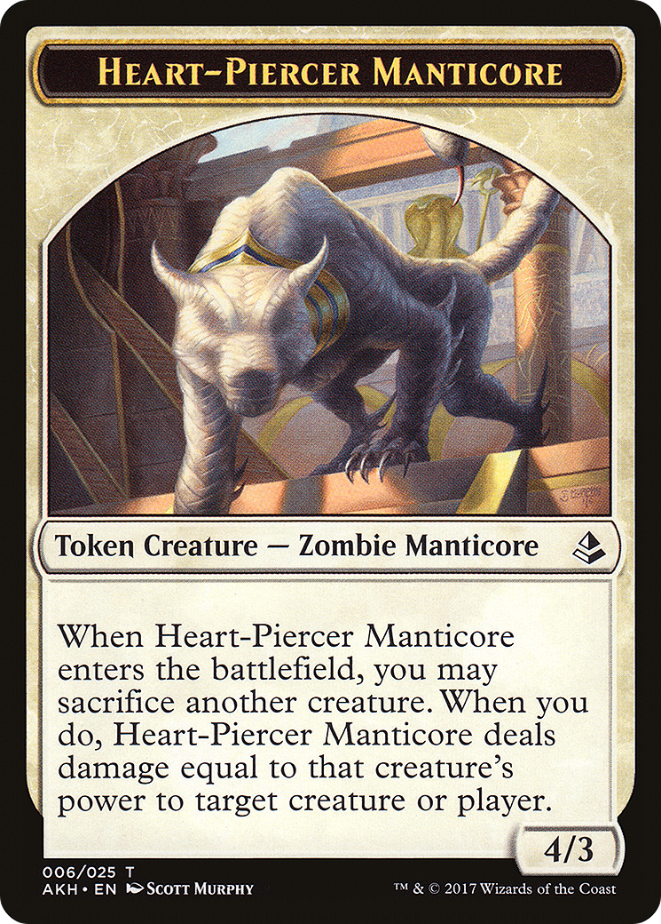Heart-Piercer Manticore Token (AKH-006) - Amonkhet Tokens
