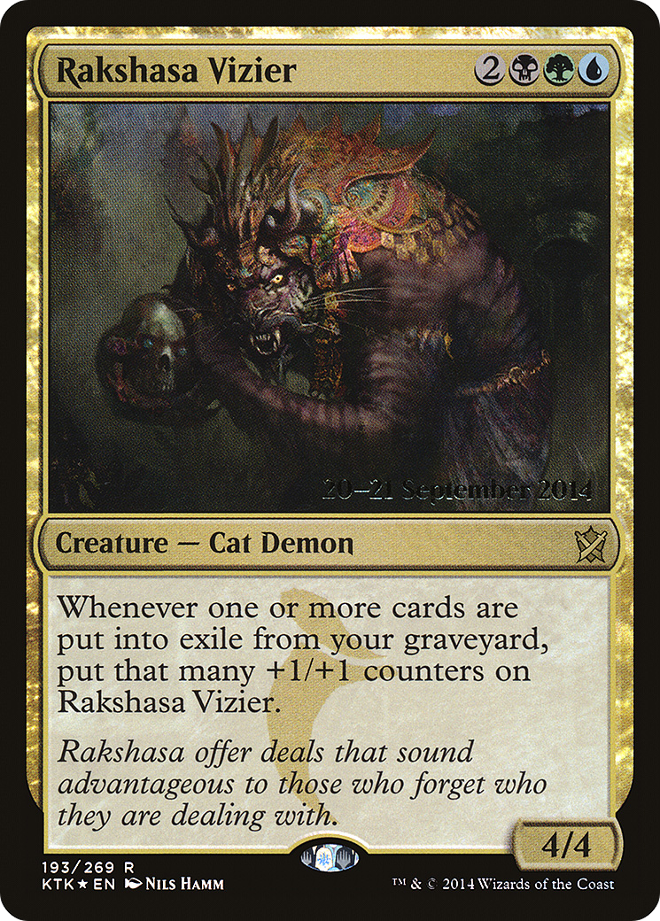 Rakshasa Vizier (PRE-193S) - Khans of Tarkir Promos Foil