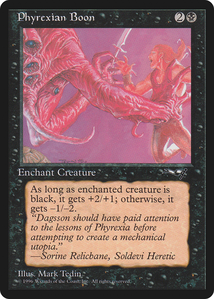 Phyrexian Boon (Man Held Aloft) (ALL-023) - Alliances