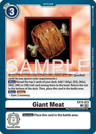 Giant Meat (EX12-073) - Digital World Shambala