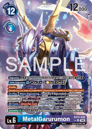 MetalGarurumon (Alternate Art) (EX12-035) - Digital World Shambala Foil