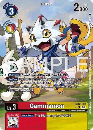Gammamon (Box Topper) (EX12-007) - Digital World Shambala Foil