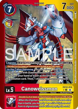 Canoweissmon (Limited Foil) (EX12-014) - Digital World Shambala Foil