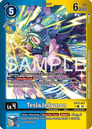 TeslaJellymon (Limited Foil) (EX12-027) - Digital World Shambala Foil