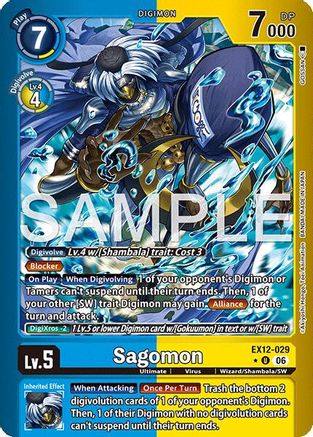 Sagomon (Limited Foil) (EX12-029) - Digital World Shambala Foil