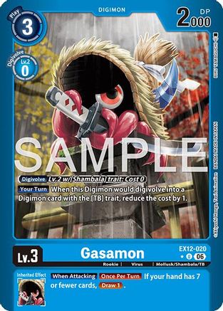 Gasamon (Limited Foil) (EX12-020) - Digital World Shambala Foil