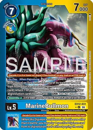 MarineBullmon (Limited Foil) (EX12-031) - Digital World Shambala Foil