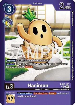 Hanimon (Limited Foil) (EX12-061) - Digital World Shambala Foil