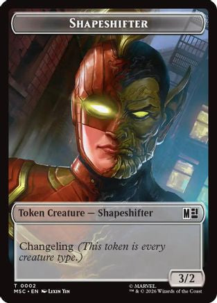 Shapeshifter // Villain Double-Sided Token (MSC-2 // 9) - Commander: Marvel Super Heroes