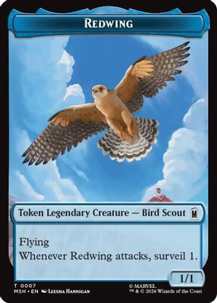 Redwing // Zabu Double-Sided Token (MSH-007/016) - Marvel Super Heroes