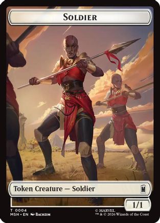Soldier // Clue Double-Sided Token (MSH-004/017) - Marvel Super Heroes