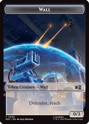 Wall // Council of Reeds Double-Sided Token (MSC-3 // 8) - Commander: Marvel Super Heroes Foil