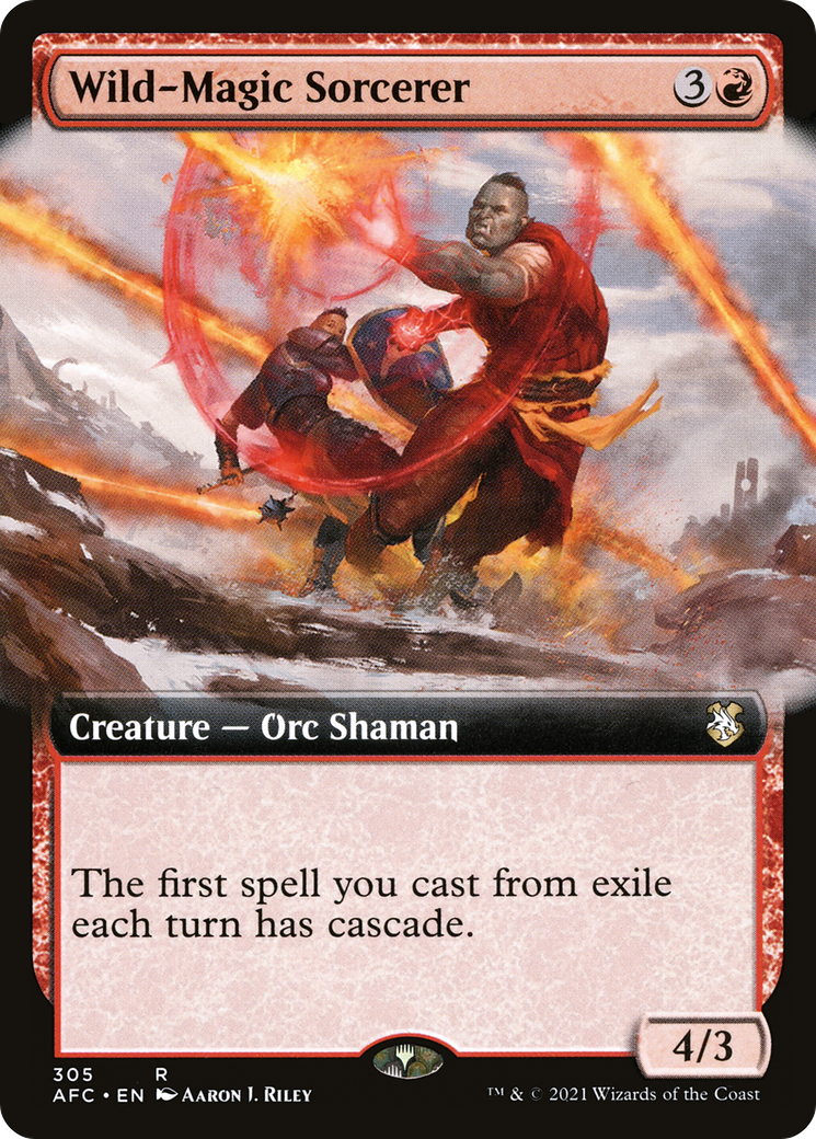 Wild-Magic Sorcerer (Extended Art) (AFC-305) - Forgotten Realms Commander: (Extended Art)