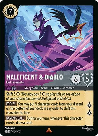 Maleficent & Diablo - Evil Incarnate (63/204) - Attack of the Vine Cold Foil