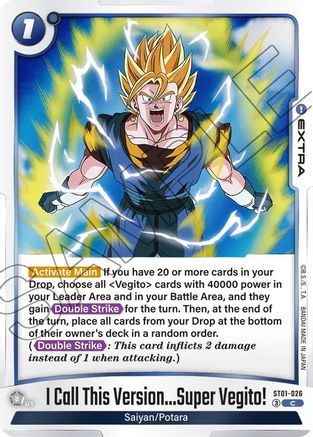 I Call This Version...Super Vegito! (ST01-026) - Story Booster 01 Holofoil