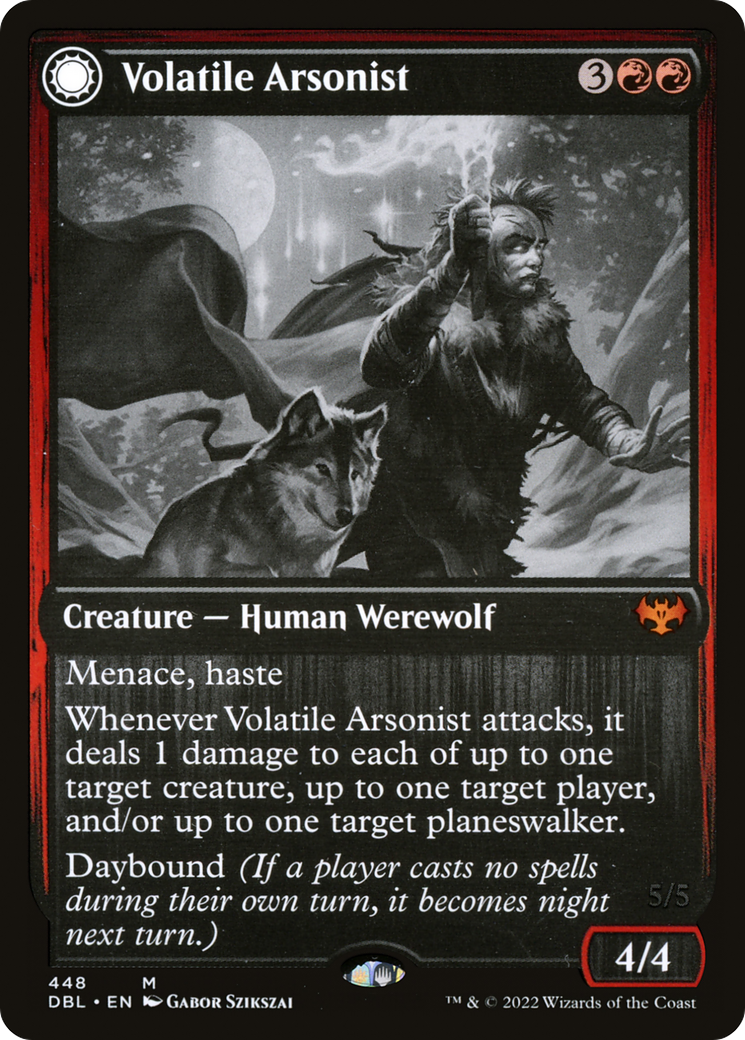 Volatile Arsonist (DBL-448) - Innistrad: Double Feature: (Double Faced Transform) Foil