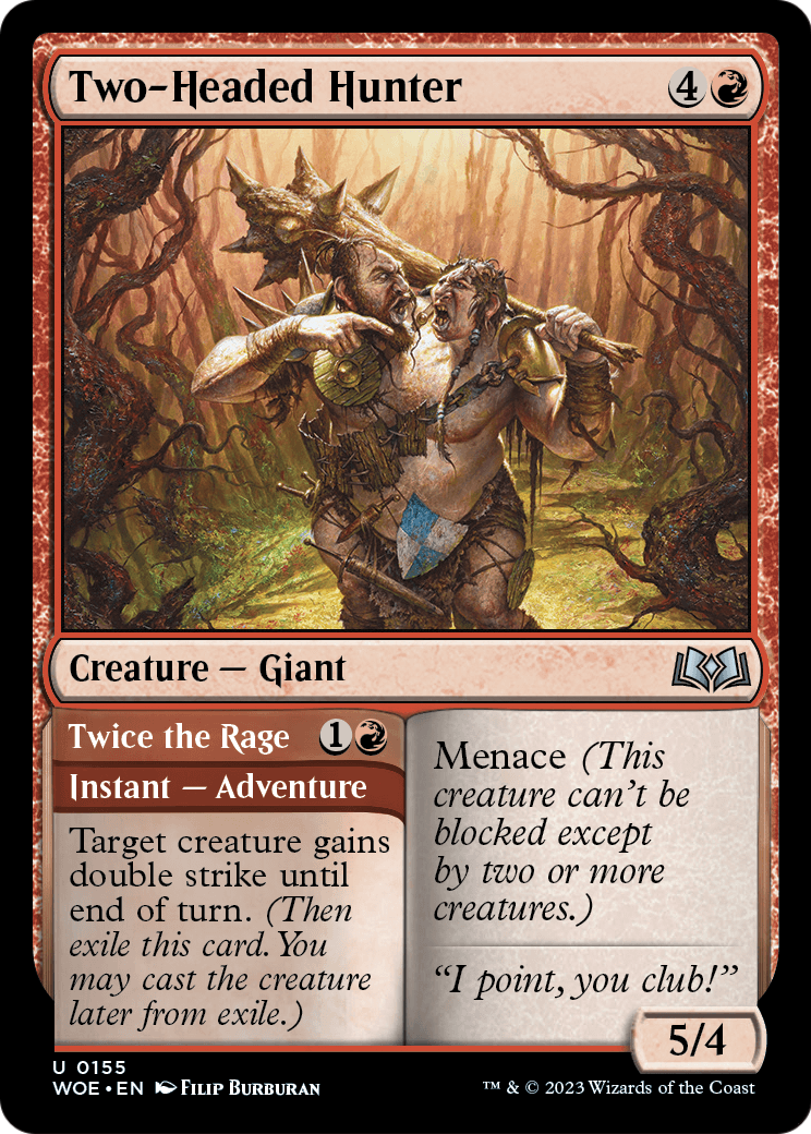 Two-Headed Hunter (WOE-155) - Wilds of Eldraine Foil