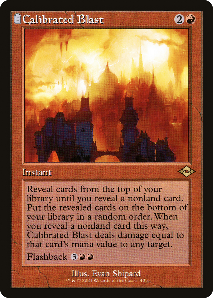 Calibrated Blast (Retro Frame) (MH2-405) - Modern Horizons 2: (tombstone)