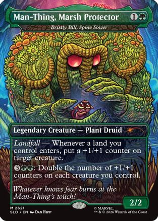 Man-Thing, Marsh Protector - Bristly Bill, Spine Sower (SLD-2621) - Secret Lair Drop Series